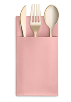 Aierpa Einweg-Servietten mit individuellem Farblogo, 1-lagig, aus reinem Holzzellstoff, für Partys und Abendessen, mit integrierter Bestecktasche, vorgefaltet