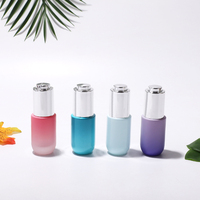 Flacon compte-gouttes en verre de 15 ml, à pression, pour huile essentielle, sérum, cosmétique, emballage personnalisé