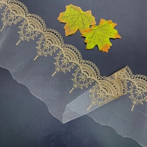 Accessoires de vêtements en fil d'or en dentelle, une variété d'accessoires de dentelle en maille de polyester or rose, accessoires d'artisanat en or rose - Product Image 4