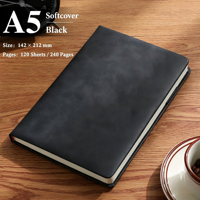 Libreta de Cuero PU A5 con Logotipo Personalizado, Diario de Oficina, 240 Páginas, Tapa Blanda, Minimalista, Material Escolar Ejecutivo