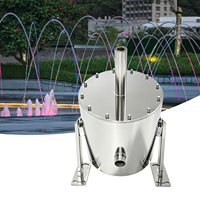 Buse de fontaine à jet laminaire sautant étanche IP68 en acier inoxydable 304LSS avec éclairage LED RGB DMX512/sans fil pour jets d'eau dansants modernes en extérieur