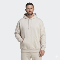 Sweat-shirt à capuche en polaire pour homme, épais, hiver, coupe oversize, épaules tombantes, poche kangourou, certifié BSCI