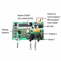 Pengontrol Timer Koin USB 4-digit JY TM-18 Tanpa Tunda, Universal, Dapat Mengontrol 2 Set Perangkat, Bahasa Inggris, 1 Koin