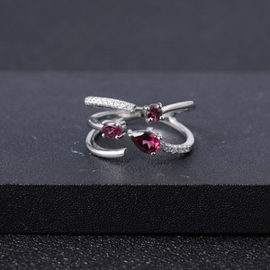 Anillo de Plata 925 Vintage con Incrustaciones de Rosa, para Mujer, Boda, Alta Elegancia, Venta Directa de Fábrica, en Stock - Product Image 2