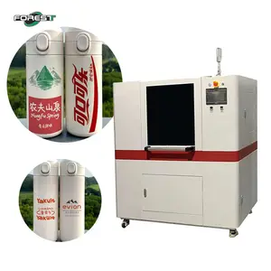 Digital cylindrical printing machine for printing on glass bottles and plastic cups