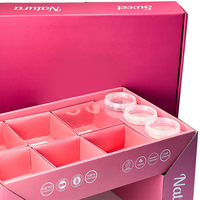 Boîte d'emballage en papier rose personnalisée jetable avec couvercle et insert pour gobelet, idéale pour biscuits, sushis, sandwichs, plateaux de pique-nique et repas en extérieur