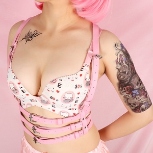 Sex Leder Geschirr Damen Körper Fesselung Baumgürtel Goth Braut Hochzeit Strümpfe Gärtel Gürtel sexy BDSM-Hängsel Sex-Bündchen - Product Image 4