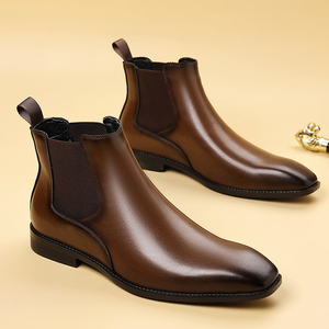 Botas Chelsea para Hombre, Tallas 38-48, Cierre con Cordones, Punta Puntiaguda, Suela de Goma, Plantilla con Aumento de Altura, para Otoño/Invierno y Nieve - Product Image 6