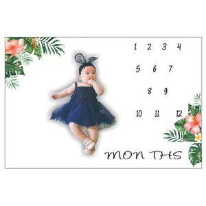 Muslin Tree <strong>Milestone</strong> Monthly <strong>Blanket</strong> Double Sided Baby <strong>Milestone</strong> Baby Swaddling <strong>Blanket</strong> - Product Image 5