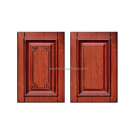 Porte de placard de cuisine en HDF et PVC, placage acajou, minimaliste, à bords bien scellés, écologique, étanche et anti-vieillissement, pour chambre et salle à manger