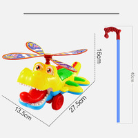 Poussette pour bébé et tout-petit, jouet pour enfants en forme de crocodile à pousser à la main, avec une seule languette, des yeux qui clignotent, des réservoirs, une marcheuse à roues pour enfants