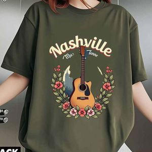 2025 New America European Nashville Elements Short Sleeve <b>T</b>-Shirt Woven Fabric Custom Digital Printing Shirts with Pattern - Product Image 4