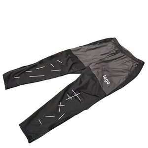 กางเกงกีฬาของผู้ชายสีดำประกบดีไซน์เรขาคณิตแห้งเร็วระบายอากาศได้ดีกางเกงกีฬาวิ่งขอบยางยืด - Product Image 2