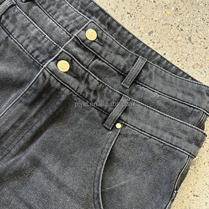 Ropa de calle personalizada <span class=keywords><strong>Pantalones</strong></span> <span class=keywords><strong>cortos</strong></span> de mezclilla desgastados con borlas rasgadas de cintura doble para hombre <span class=keywords><strong>Pantalones</strong></span> <span class=keywords><strong>cortos</strong></span> de mezclilla desgastados con pierna recta - Product Image 5