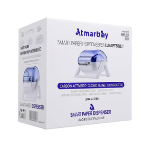 Dispenser di Carta Intelligente da Scrivania o da Parete, Chiuso, Blu, Stile Industriale - Product Image 2