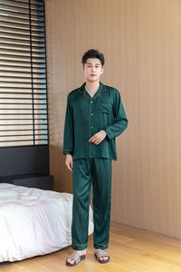 Nuovo <span class=keywords><strong>Pigiama</strong></span> in Maglia da <span class=keywords><strong>Uomo</strong></span>, Casual, a Maniche Lunghe, per Inverno, Primavera, Autunno, Estate, Sottile, Jacquard a Righe, Set per Casa e Outdoor - Product Image 4