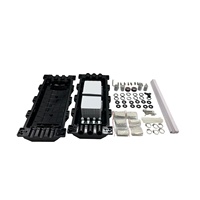 Boîtier de raccordement horizontal à fibres optiques 3 entrées 3 sorties 288 cœurs, étanche IP68, équipement de fibre optique, fermoirs de jonction de fibre optique