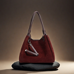 2025新款时尚麂皮手提包女磨砂真皮篮子手提包女肩女斜挎包批发 - Product Image 3