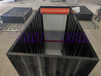 Conteneurs de stockage portables démontables en acier, assemblage mobile, 5*10' 5*5' pieds, emballage plat