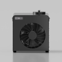 Mini-refroidisseur d'eau portable noir 1 CV à refroidissement par air, petite pompe de refroidissement pour bain froid, équipement de thérapie pour baignoire gonflable/acrylique