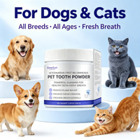 Poudre dentaire probiotique personnalisée Geerlun pour chiens, riche en protéines, complément de soin buccal, réduit l'accumulation de plaque dentaire, favorise une haleine fraîche