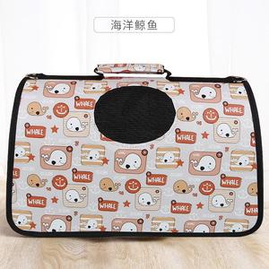 Pet <b>Carrier</b> <b>Soft</b>-Sided Cartoon Bear Pattern Portable Travel Bag For Dogs <b>Cats</b> Kitten With Side Opening - Product Image 3