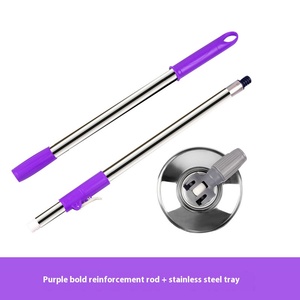Extension de remplacement rétractable manche télescopique <span class=keywords><strong>balai</strong></span> métal inoxydable poignée Spin sol vadrouille pôle vadrouille tige - Product Image 5