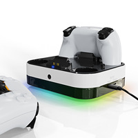 NOUVEAU Station d'accueil de chargement pour lumière LED RVB Communication filaire Accessoires de jeu Support de rangement pour manette PS5