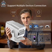 Proyektor ZOKU Buatan Cina Terlaris HCS350MAX Android 16.0 Mendukung Dekode 8k Kontrol Suara Jarak Jauh Streaming Media Global
