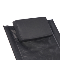Fauteuil à bascule zéro gravité avec structure métallique pliable, durable, écologique, pour extérieur, avec appui-tête amovible