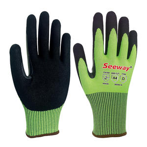 Gants de travail résistants aux coupures certifiés CE Seeway ANSI/<span class=keywords><strong>ISEA</strong></span> niveau 4, revêtement en nitrile sur la paume, résistants aux perforations et à l'abrasion, HPPE/fibre - Product Image 6