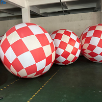 Modèle de ballon de sport gonflable géant géant de décoration de terrain de football de club de football de vente chaude