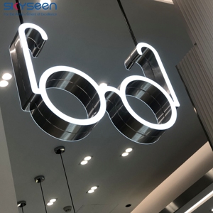 Skyseen Tùy Chỉnh Thiết Kế 3D Kính Hình LED Đăng Hai Mặt Sáng Treo Đồ Họa Cho Trong Nhà Mall Kính Cửa Hàng - Product Image 5