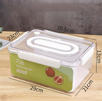 Boîte de rangement transparente pour tiroir de réfrigérateur, en plastique, pour fruits et légumes, conteneur de conservation pour réfrigérateur et armoire de cuisine