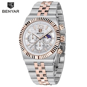 Montre à quartz pour homme BENYAR BY-5225M, multifonction, calendrier, mode, simple, étanche, lumineuse, montre de business, Reloj Hombre - Product Image 1