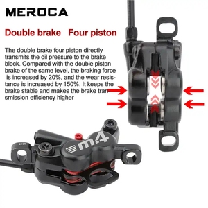 Juego de Frenos de Disco Hidráulicos de Aceite MEROCA de Alta Calidad con 4 Pistones para Bicicleta de Montaña con Disco de 160mm, Frenos de Aceite de 800/1400mm, Piezas para Bicicleta - Product Image 3