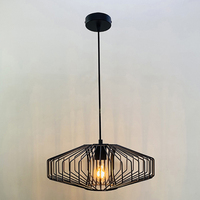 Lámpara Colgante Industrial Retro de Hierro Forjado, Creativa, para Cocina, Sala de Estar, Estilo Antiguo, LED