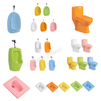 Lavabo en céramique pour enfants, couleurs personnalisées, adorable, moderne, petite taille, dessin animé, lavabo de salle de bain pour maternelle