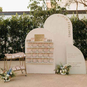 Étagère murale élégante et moderne en bois pour champagne, présentoir multi-niveaux pour <span class=keywords><strong>mariage</strong></span>, bar, décoration de fête - Vente chaude en usine - Product Image 3