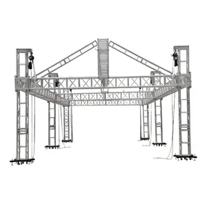 Global Aluminum Truss Displays Line Array Truss para pantallaled escenario portatil dj booth portable Trusses for events