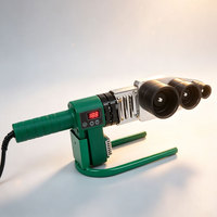 Outil de soudage à chaud portable électrique en plastique pour tuyaux Gongchi Green 20-63mm, 6 moules, affichage numérique de la température, chauffage rapide, haute performance