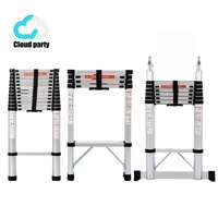 Échelle télescopique en alliage d'aluminium simple face de 2 m, design moderne, pliable et multifonctionnelle pour appartement, vente en gros Cloud-party