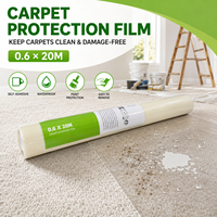 Tapis de protection auto-adhésifs en tissu non tissé laminé pour la rénovation, faciles à appliquer, antidérapants, résistants aux peintres et réduisant le nettoyage