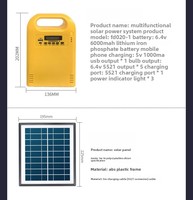 Kit d'éclairage solaire portable haute performance avec ampoules, bonne batterie et panneau solaire pour les aventures en plein air et le camping