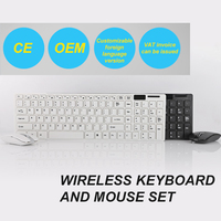 Leadlingplus — Mini PC Portable 2.4g Usb, clavier et souris ergonomiques, sans fil, petit ensemble pour ordinateur de bureau