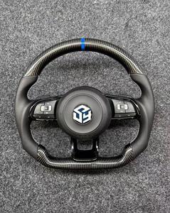 Volant en cuir GTI VW Volkswagen compatible avec les modèles Golf 6 7 <span class=keywords><strong>R</strong></span> Series Passat B8 Mk7 Mk8 <span class=keywords><strong>Arteon</strong></span> CC Jetta Series - Product Image 1