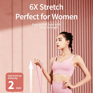 Dabojin Appareil d'étirement en silicone en forme de 8, Corde élastique de fitness et Bande de résistance de yoga antidérapante - Product Image 4