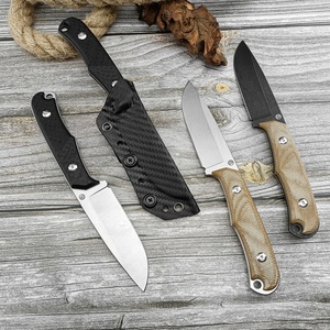 Couteau droit multi-usage pour le camping et les activités de plein air, acier D2, haute dureté, couteau fixe portable pour la chasse, EDC, manche en lin G10 - Product Image 5