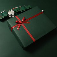 Papier d'emballage de Noël double face rouge et vert recyclable, carton, grands cadeaux d'anniversaire, emballage de jouets, bricolage, artisanat fait main