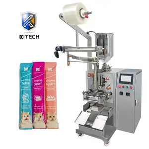 KITECH tự động tùy chỉnh loại túi fvertical Mẫu Gói mèo ướt thực phẩm lỏng vật nuôi Dải máy đóng gói